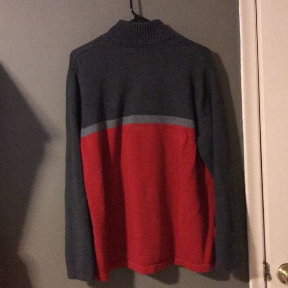 Eddie Bauer Mens XL Gray Red Turtleneck‎ Sweater - Picture 6 of 6